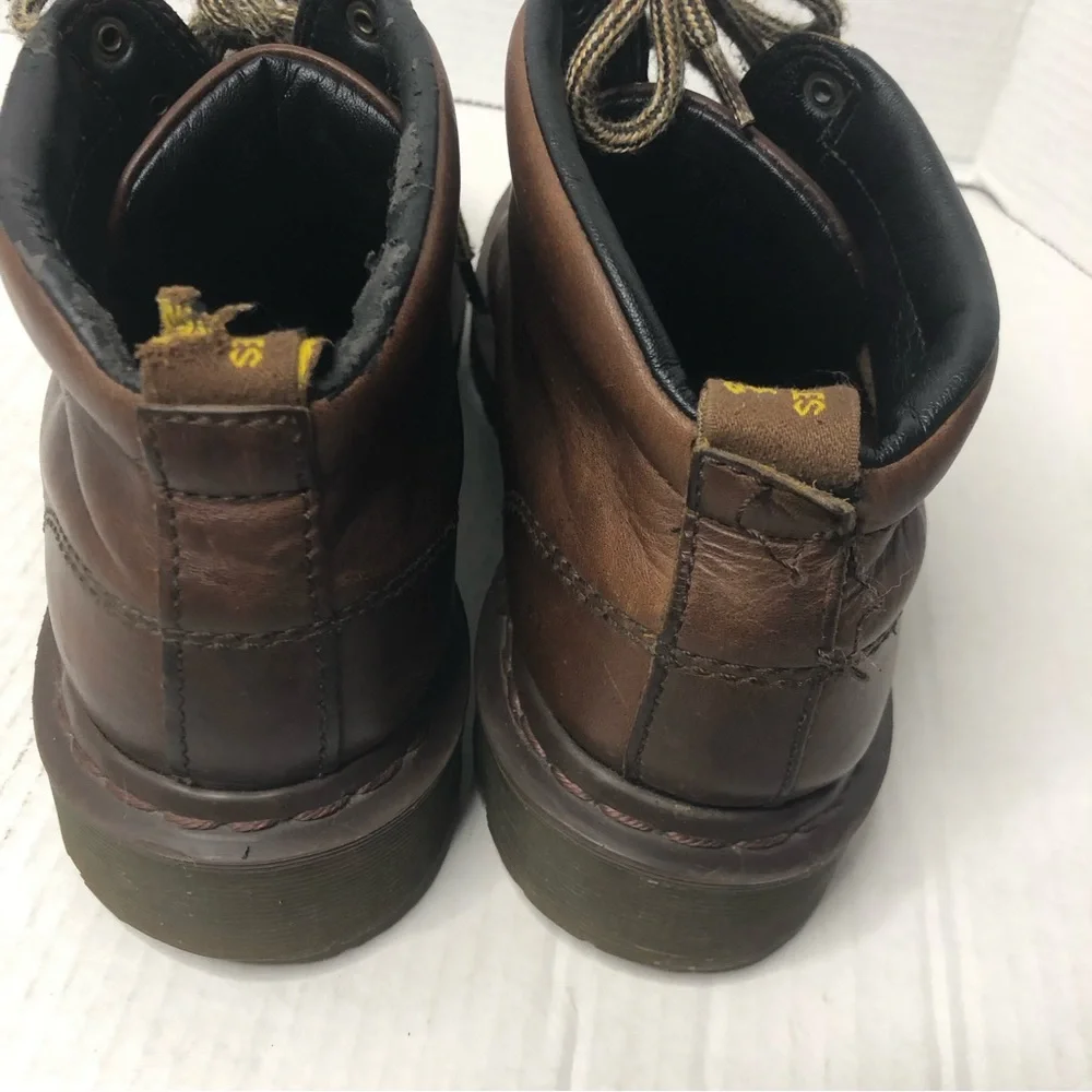 Dr Doc Martens Boots Men 10 Women 11 Vintage Y2K 8287 Brown Leather 90s